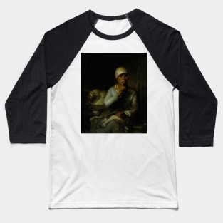 Woman and Child (Silence) by Jean-Francois Millet Baseball T-Shirt